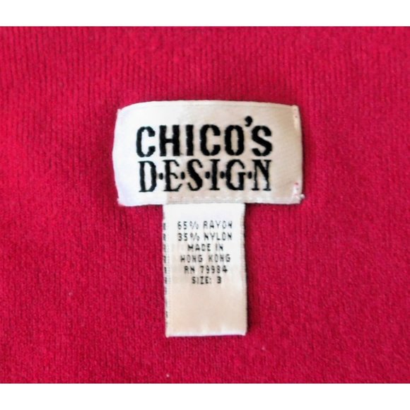 Chicos 3 Top Womens 16 XL Red Sleeveless Shell Tank Stretch Breathable Layering - Picture 6 of 8